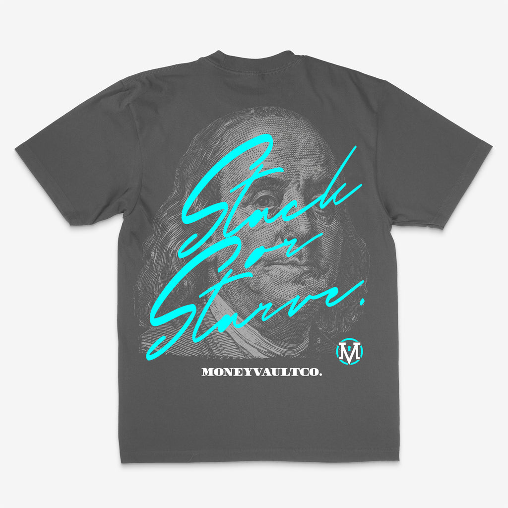 Stack or Starve Tee | Gray